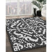 Machine Washable Transitional Grey Gray Rug in a Family Room, wshpat3844