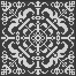 Square Patterned Gray Novelty Rug, pat3844