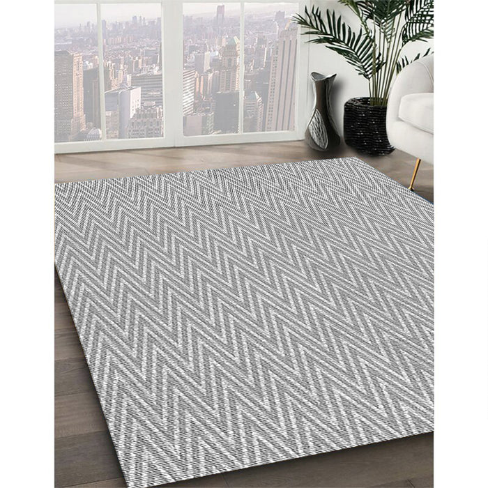 Machine Washable Transitional Gunmetal Gray Rug in a Family Room, wshpat3845gry