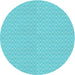 Square Patterned Bright Turquoise Blue Rug, pat3845lblu