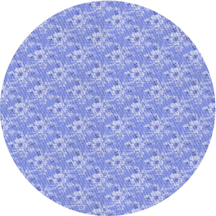 Square Machine Washable Transitional Light Slate Blue Rug in a Living Room, wshpat3846blu