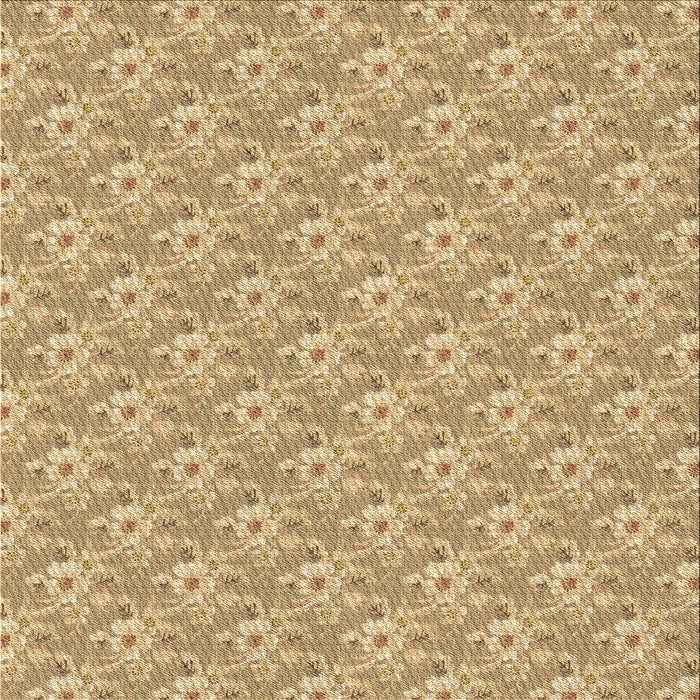 Round Machine Washable Transitional Cinnamon Brown Rug, wshpat3846brn