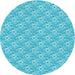 Square Machine Washable Transitional Bright Cyan Blue Rug in a Living Room, wshpat3846lblu