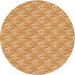 Square Patterned Yellow Orange Rug, pat3846org