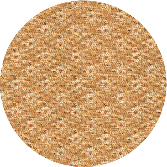 Square Machine Washable Transitional Yellow Orange Rug in a Living Room, wshpat3846org