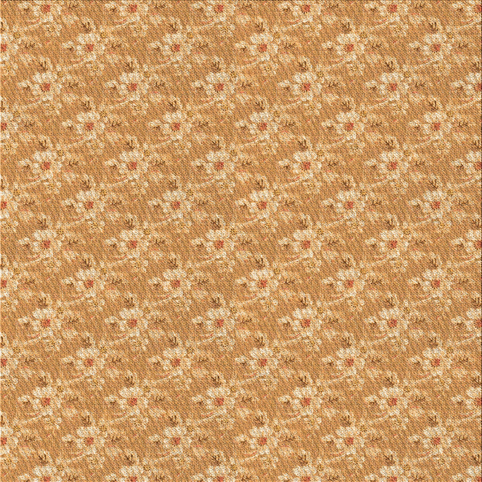 Round Patterned Yellow Orange Rug, pat3846org