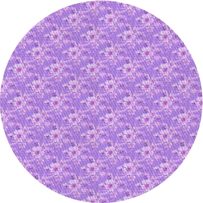 Square Machine Washable Transitional Pastel Purple Pink Rug in a Living Room, wshpat3846pur