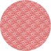 Square Patterned Pastel Pink Rug, pat3846rd