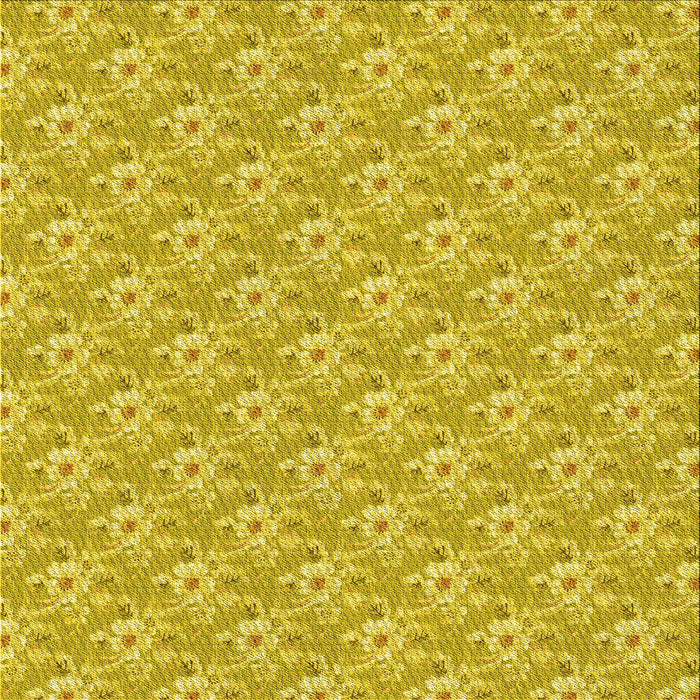 Round Patterned Yellow Rug, pat3846yw