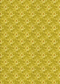 Machine Washable Transitional Yellow Rug, wshpat3846yw