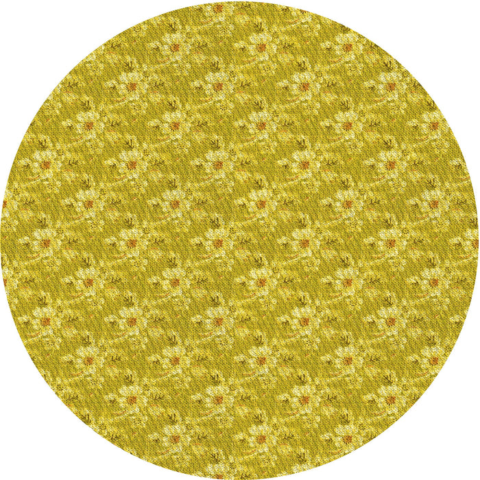 Square Patterned Yellow Rug, pat3846yw