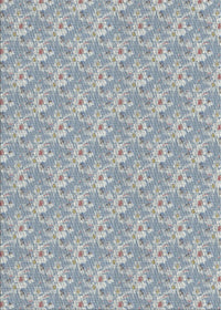 Machine Washable Transitional Gulf Blue Rug, wshpat3846