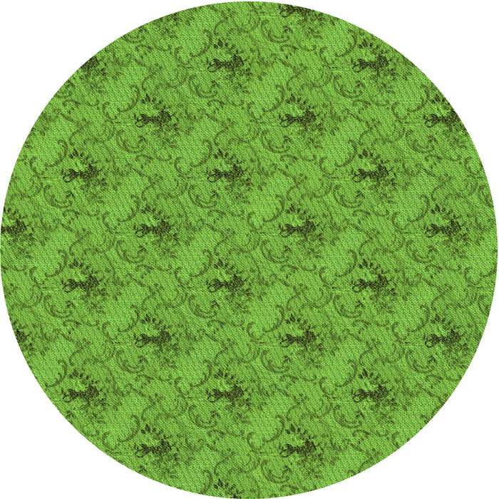 Square Patterned Dark Lime Green Rug, pat3847grn
