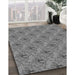 Patterned Ash Gray Rug in Family Room, pat3847gry