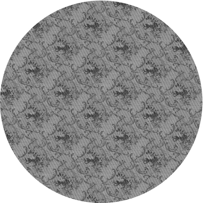 Square Patterned Ash Gray Rug, pat3847gry