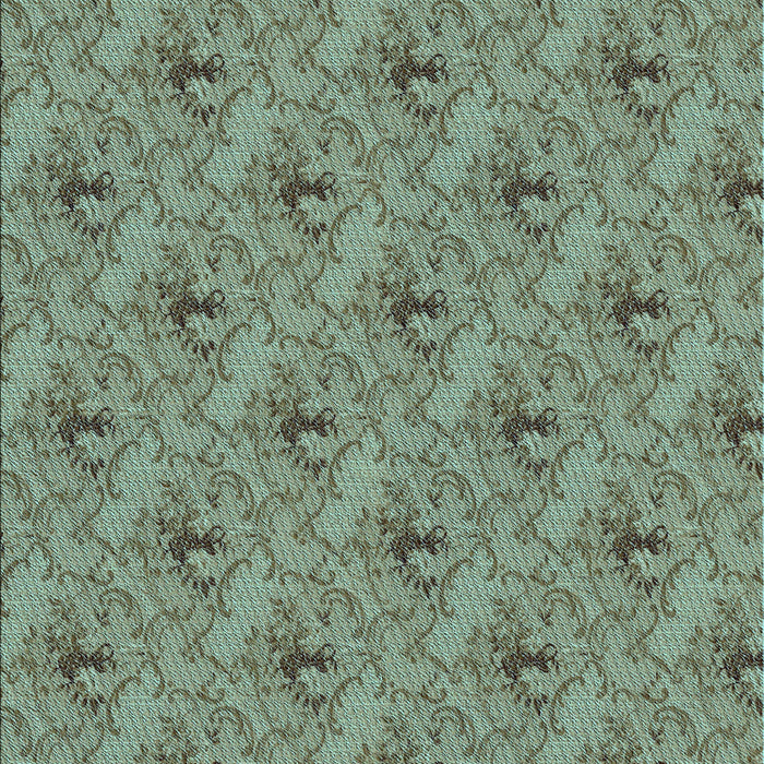 Machine Washable Transitional Dark Sea Green Rug, wshpat3847lblu