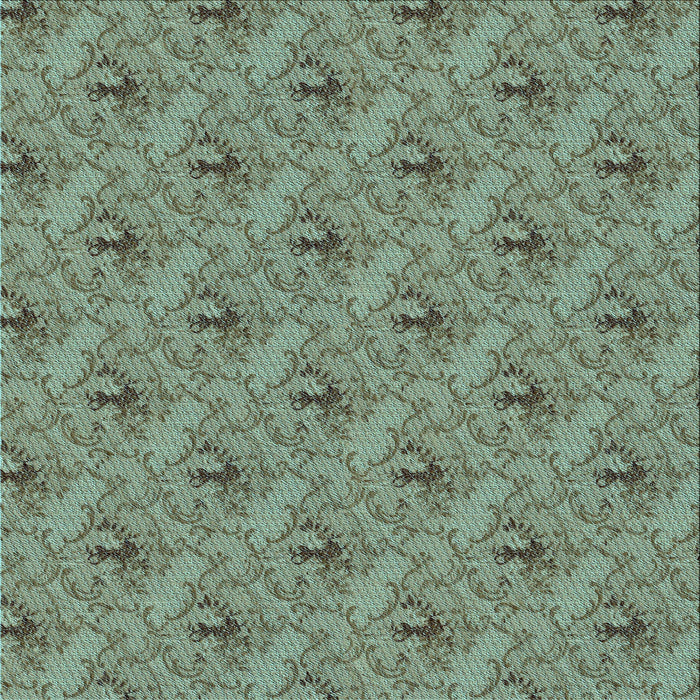 Round Machine Washable Transitional Dark Sea Green Rug, wshpat3847lblu