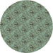 Square Patterned Dark Sea Green Rug, pat3847lblu