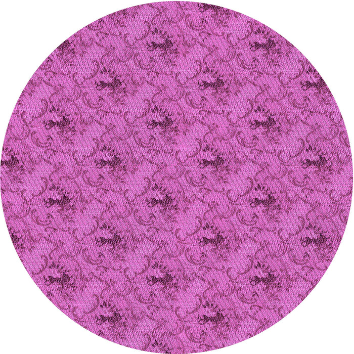 Square Machine Washable Transitional Bright Neon Pink Purple Rug in a Living Room, wshpat3847pur
