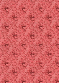 Machine Washable Transitional Red Rug, wshpat3847rd