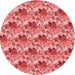 Square Machine Washable Transitional Light Coral Pink Rug in a Living Room, wshpat3848rd