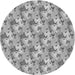 Square Patterned Platinum Gray Rug, pat3849gry