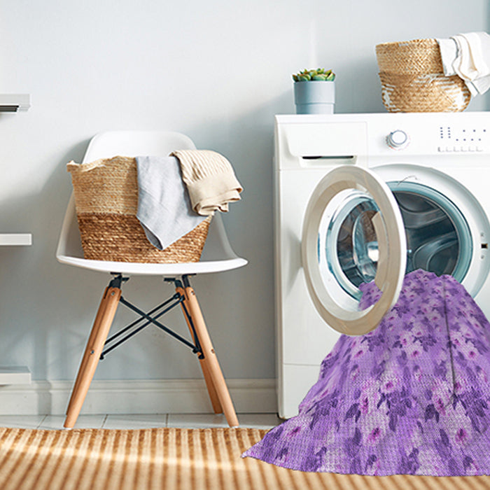 Machine Washable Transitional Violet Purple Rug in a Washing Machine, wshpat3849pur