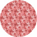 Square Machine Washable Transitional Light Salmon Pink Rug in a Living Room, wshpat3849rd