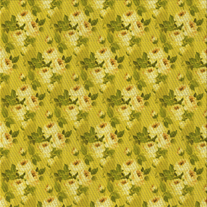 Round Machine Washable Transitional Yellow Rug, wshpat3849yw