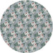 Sideview of Patterned Gray Novelty Rug, pat3849