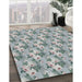 Patterned Gray Novelty Rug in Family Room, pat3849