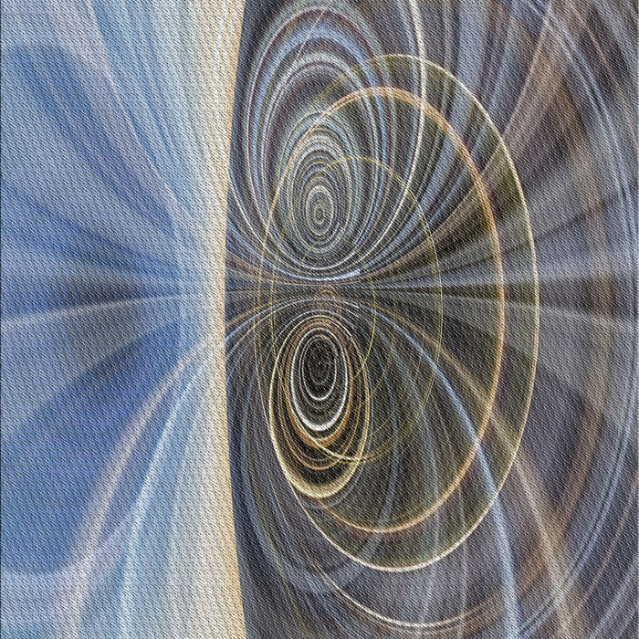 Patterned Blue Gray Novelty Rug, pat384