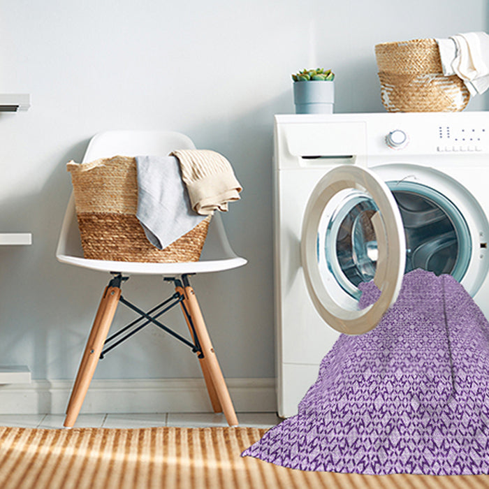 Machine Washable Transitional Jasmine Purple Rug in a Washing Machine, wshpat385pur