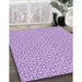 Patterned Jasmine Purple Rug in Family Room, pat385pur