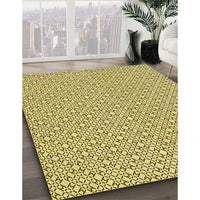 Patterned Dark Golden Brown Rug, pat385yw