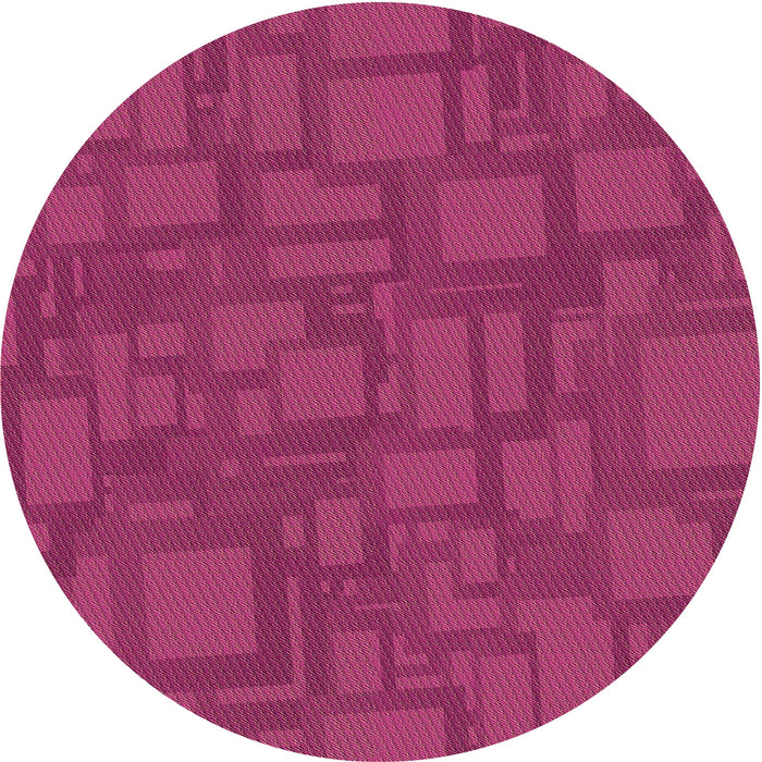 Square Patterned Hot Deep Pink Rug, pat3850brn
