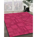 Machine Washable Transitional Hot Deep Pink Rug in a Family Room, wshpat3850org