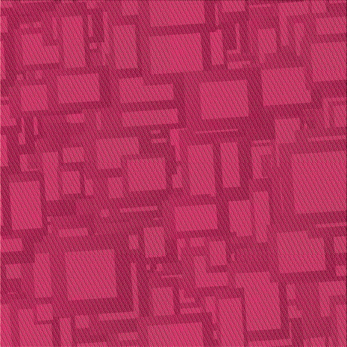 Round Patterned Hot Deep Pink Rug, pat3850org