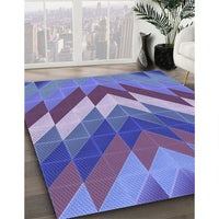 Patterned Amethyst Purple Rug, pat3851blu