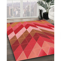 Patterned Red Rug, pat3851rd