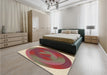 Patterned Camel Brown Rug in a Bedroom, pat3852brn