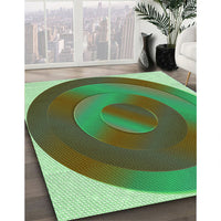 Patterned Green Rug, pat3852grn