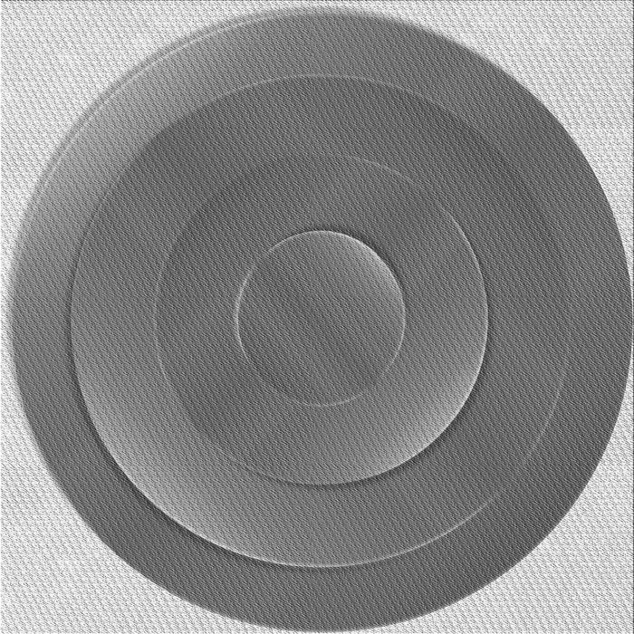 Round Patterned Cloud Gray Rug, pat3852gry