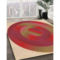 Patterned Brown Sand Brown Rug, pat3852org