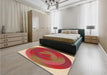 Patterned Brown Sand Brown Rug in a Bedroom, pat3852org