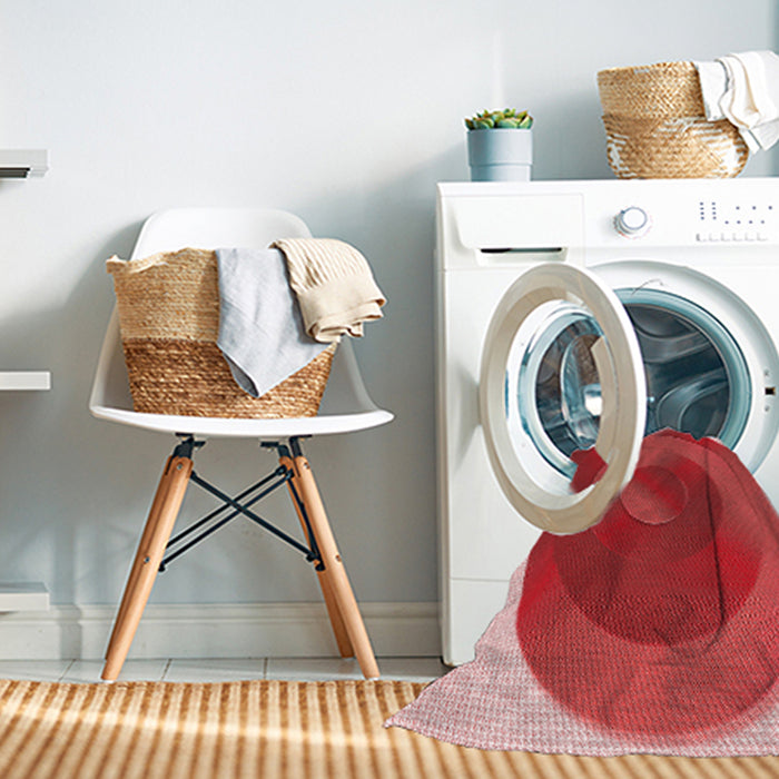 Machine Washable Transitional Pastel Red Pink Rug in a Washing Machine, wshpat3852rd