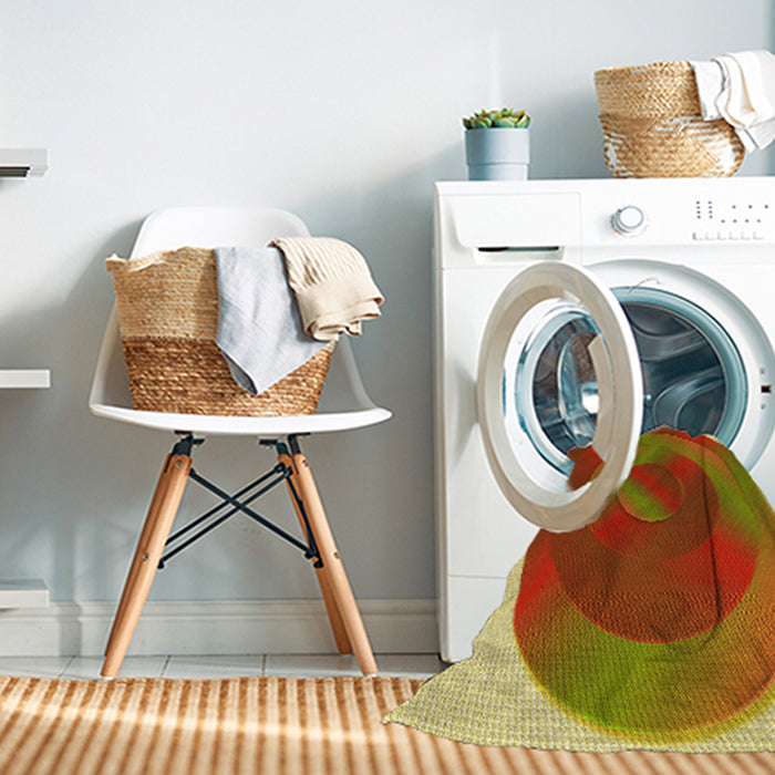 Machine Washable Transitional Red Rug in a Washing Machine, wshpat3852yw