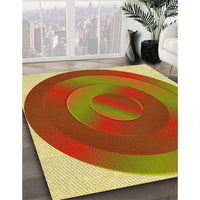 Patterned Red Rug, pat3852yw