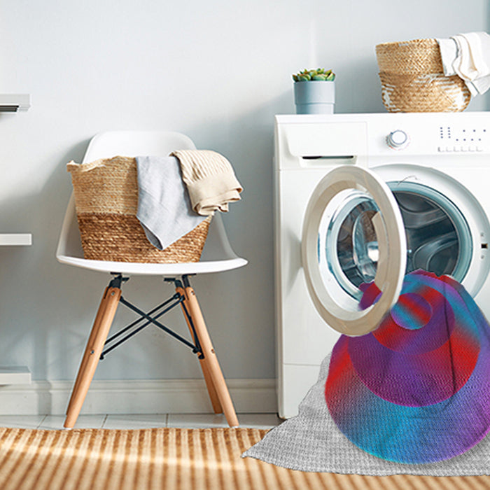 Machine Washable Transitional Medium Violet Red Pink Rug in a Washing Machine, wshpat3852