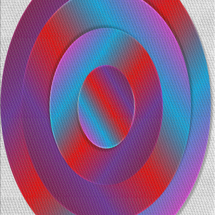 Patterned Violet Red Pink Novelty Rug, pat3852